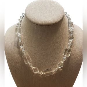 Clear Beaded Necklace ~ 18 inches in length